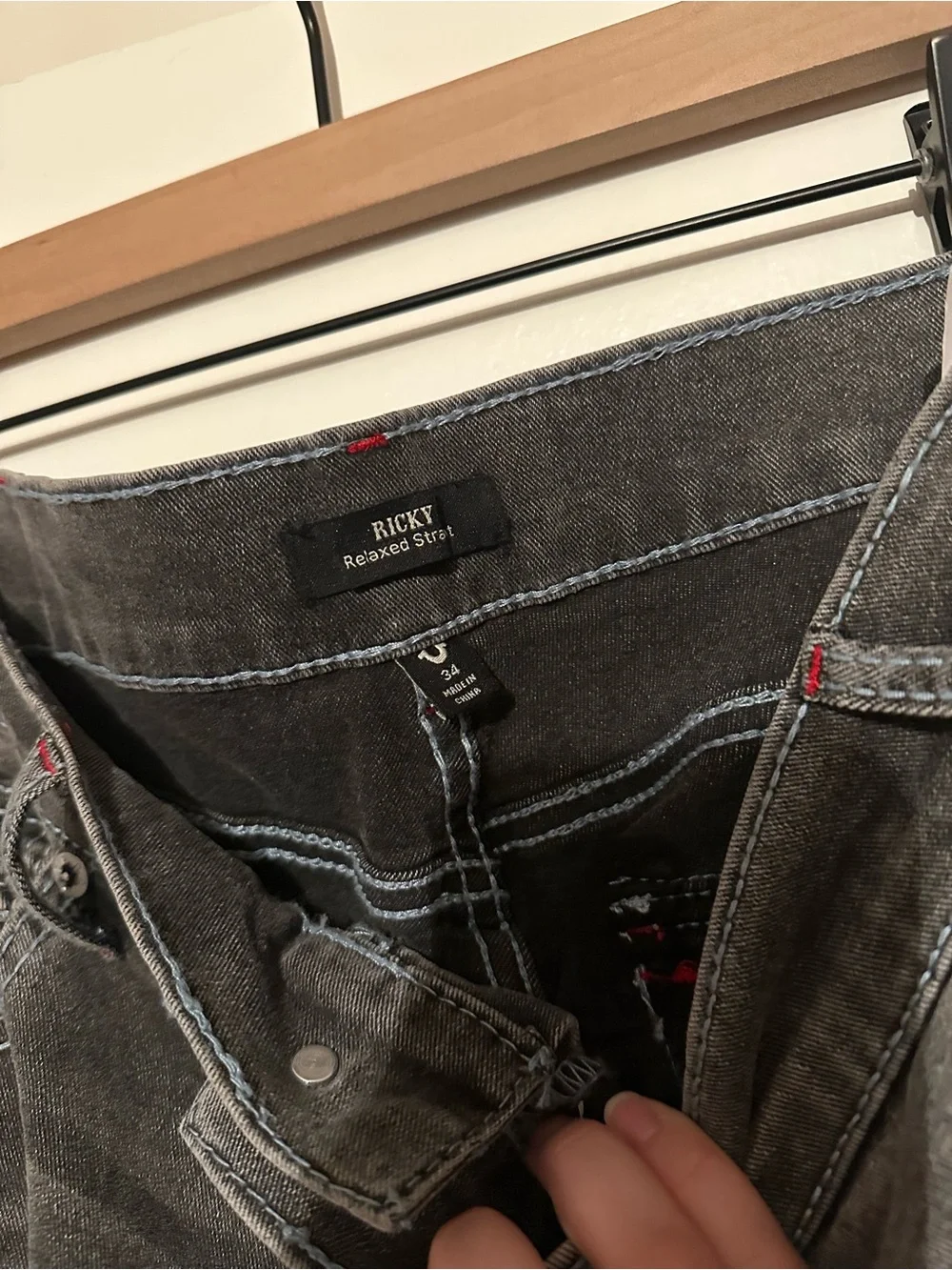 True Religion Ricky big t flap straight Jean